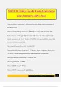 SWSCO Study Guide Exam Questions and Answers 100&percnt; Pass