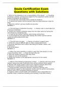 Doula Certification Exam Questions with Solutions