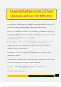 Campbell Biology Chapter 17 Exam Questions and Answers 100&percnt; Pass
