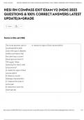HESI RN COMPASS EXIT EXAM V2 &lpar;NGN&rpar; 2023 QUESTIONS & 100&percnt; CORRECT ANSWERS LATEST UPDATE&sol;A&plus;GRADE