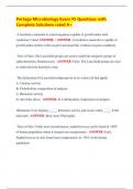 Portage Microbiology Exam &num;5 Questions with  Complete Solutions rated A&plus;