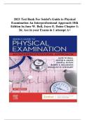 Test Bank &ndash; Seidel&rsquo;s Guide to Physical Examination&comma; 10th Edition by Jane W&period; Ball &vert; All Chapters &vert; Verified PDF &vert; Clinical Assessment & Nursing Exam Prep 2025