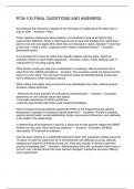 PCN-100 FINAL QUESTIONS AND ANSWERS