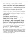 PCN-100 REVIEW QUESTIONS AND ANSWERS