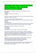 AWHONN Fetal Heart monitoring basics Exam Questions 100&percnt; Complete Answers Current Update