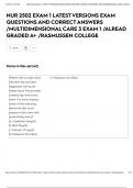 NUR 2502 EXAM 1 LATEST VERSIONS EXAM QUESTIONS AND CORRECT ANSWERS &sol;MULTIDIMENSIONAL CARE 3 EXAM 1 &sol;ALREAD GRADED A&plus; &sol;RASMUSSEN COLLEGE