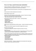 PCN 100 FINAL QUESTIONS AND ANSWERS