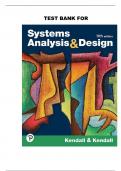 Test Bank for Systems Analysis and Design 10th Edition by Kenneth E&period; Kendall&period;