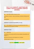 PH3114 U3 COMPLETE QUESTIONS AND  CORRECT DETAILED ANSWERS &lpar;VERIFIED  ANSWERS&rpar;