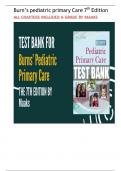  TEST BANK FOR Burn&rsquo;s pediatric primary Care 7 th  Edition ALL CHAPTERS INCLUDED A GRADE BY MAAKS&sol;9780323376877