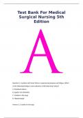 Test Bank For Medical Surgical Nursing 5th Edition  Questions and Verified Answers With Explanations By Holly K&period; Stromberg All Chapter  &vert; Latest Update  2025