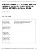 HESI OB PEDS EXAM 2023 TEST BANK &lpar;REVISED&rpar; 2 VERSIONS EACH WITH 55 QUESTIONS WITH VERIFIED CORRECT ANSWERS&sol;A&plus; GRADE