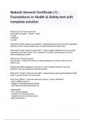 Nebosh General Certificate &lpar;1&rpar; - Foundations in Health & Safety test with complete solution