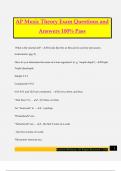 AP Music Theory Exam Questions and Answers 100&percnt; Pass
