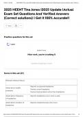2025 HEENT Tina Jones &vert;2025 Update &vert;Actual Exam Set Questions And Verified Answers &lpar;Correct solutions&rpar; &vert; Get It 100&percnt; Accurate&excl;&excl;