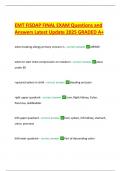 EMT FISDAP FINAL EXAM Questions and Answers Latest Update 2025 GRADED A&plus;