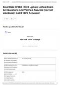 Essentials GFEBS &vert;2025 Update &vert;Actual Exam Set Questions And Verified Answers &lpar;Correct solutions&rpar; &vert; Get It 100&percnt; Accurate&excl;&excl;