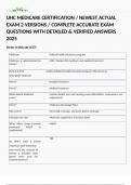 UHC MEDICARE CERTIFICATION &sol; NEWEST ACTUAL EXAM 2 VERSIONS &sol; COMPLETE ACCURATE EXAM QUESTIONS WITH DETAILED & VERIFIED ANSWERS 2025