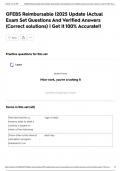 GFEBS Reimbursable &vert;2025 Update &vert;Actual Exam Set Questions And Verified Answers &lpar;Correct solutions&rpar; &vert; Get It 100&percnt; Accurate&excl;&excl;
