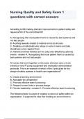 Nursing Quality and Safety Exam 1 questions with correct answers