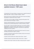Driver-s Ed Illinois State Exam latest updated answers 100- pass