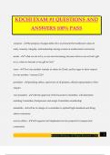 KDCHI EXAM &num;1 QUESTIONS AND ANSWERS 100&percnt; PASS