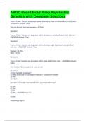 ABGC Board Exam Prep Psychiatric Genetics with Complete Solutions