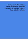 Journey Across the Life Span&colon; Human Development and Health Promotion&comma; 7th Edition by Elaine U&period; Polan & Daphne R&period; Taylor
