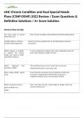 UHC Chronic Condition and Dual Special Needs Plans &lpar;CSNP-DSNP&rpar; 2022 Review &sol; Exam Questions & Definitive Solutions &sol; A&plus; Score Solution&period;