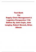 Test Bank for Managing Supply Chains A Logistics Approach International Edition 10th Edition by