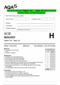 BUNDLE-&colon;&colon;AQA GCSE BIOLOGY 2024 Complete Question Paper & Marking Scheme Merged 