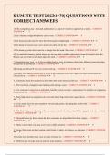 KUMITE TEST 2025&lpar;1-70&rpar; QUESTIONS WITH CORRECT ANSWERS