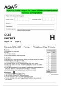 BUNDLE-&colon;&colon; AQA GCSE PHYSICS 2024- Complete Question Paper & Marking Scheme Merged 