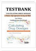 TESTBANK FOR CALCULATING DRUG DOSAGE&colon; A Patient-Safe Approach to Nursing and Math iv   2ndEdition Castillo &vert; Werner-McCullough