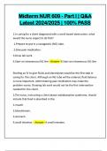 Midterm NUR 609 - Part I &vert; Q&A Latest 2024&sol;2025 &vert; 100&percnt; PASS