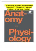 Test Bank for Anatomy and Physiology Openstax 2nd Edition &vert; All Chapters Covered &vert; Brand New Version &excl; &vert; Complete Solution&period;