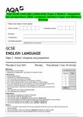 BUNDLE-&colon;&colon;AQA GCSE ENGLISH LANGUAGE 2024 -Complete Question  Paper & Marking Scheme Merged 