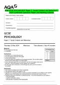 BUNDLE-&colon;&colon;AQA GCSE PSYCHOLOGY 2024- Complete Question Paper & Marking Scheme Merged 