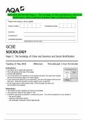 PACKAGE-&colon;&colon; AQA GCSE SOCIOLOGY  2024- Complete Question Paper &  Marking Scheme Merged 