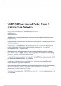 NURS 5315 Advanced Patho Exam 1 Questions & Answers