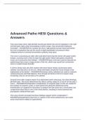 Advanced Patho HESI Questions & Answers
