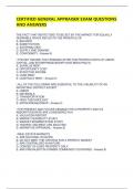 CERTIFIED GENERAL APPRAISER EXAM QUESTIONS AND ANSWERS