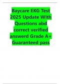 Baycare EKG Test  2025 Update With Questions abd correct verified answerd Grade A&plus;  Guaranteed pass