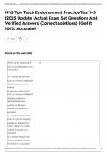NYS Tow Truck Endorsement Practice Test 1-5 &vert;2025 Update &vert;Actual Exam Set Questions And Verified Answers &lpar;Correct solutions&rpar; &vert; Get It 100&percnt; Accurate&excl;&excl;