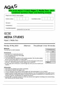 AQA GCSE MEDIA STUDIES Paper 2 Media Two&vert; 2024  Combined Question Paper and Marking Scheme 