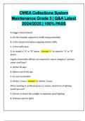 CWEA Collections System Maintenance Grade 3 &vert; Q&A Latest 2024&sol;2025 &vert; 100&percnt; PASS