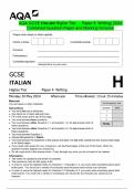 AQA GCSE ITALIAN Higher Tier Paper 4 Writing&vert; 2024  Combined Question Paper and Marking Scheme