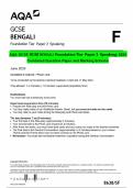 PACKAGE-&colon;&colon;AQA GCSE BENGALI 2024- Complete Question Paper  & Marking Scheme Merged 