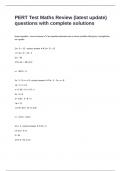 PERT Test Maths Review &lpar;latest update&rpar; questions with complete solutions