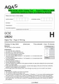 BUNDLE-&colon;&colon;AQA GCSE URDU  2024 -Complete Question Paper & Marking Scheme Merged